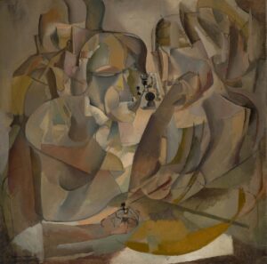 Modern Chess Paintings _ Chess Players by Marcel Duchamp